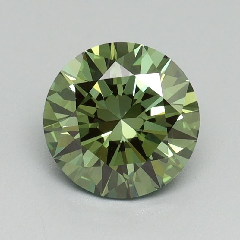 1.21 Ct. Fancy Vivid Green Round Lab Grown Diamond