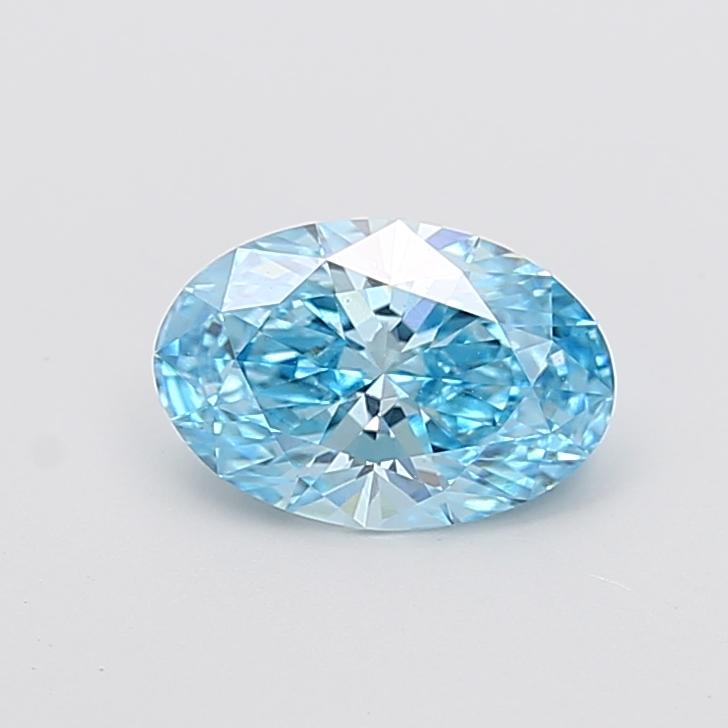 1.58 Ct. Fancy Vivid Blue Oval Lab Grown Diamond
