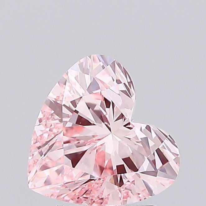2.02 Ct. Fancy Intense Pink Heart Lab Grown Diamond