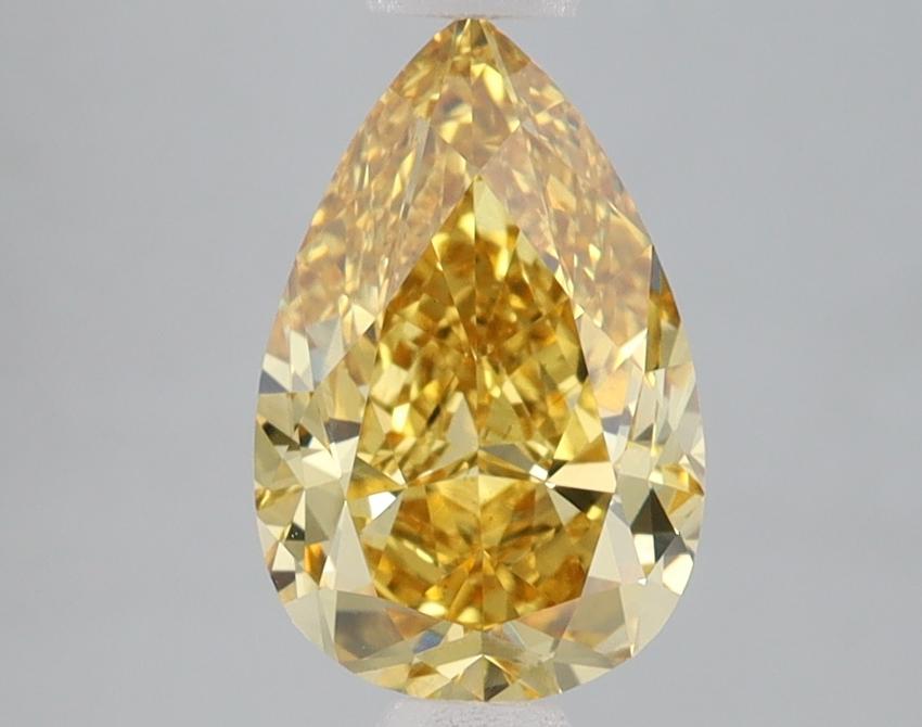 2.10 Ct. Fancy Vivid Yellow Pear Lab Grown Diamond