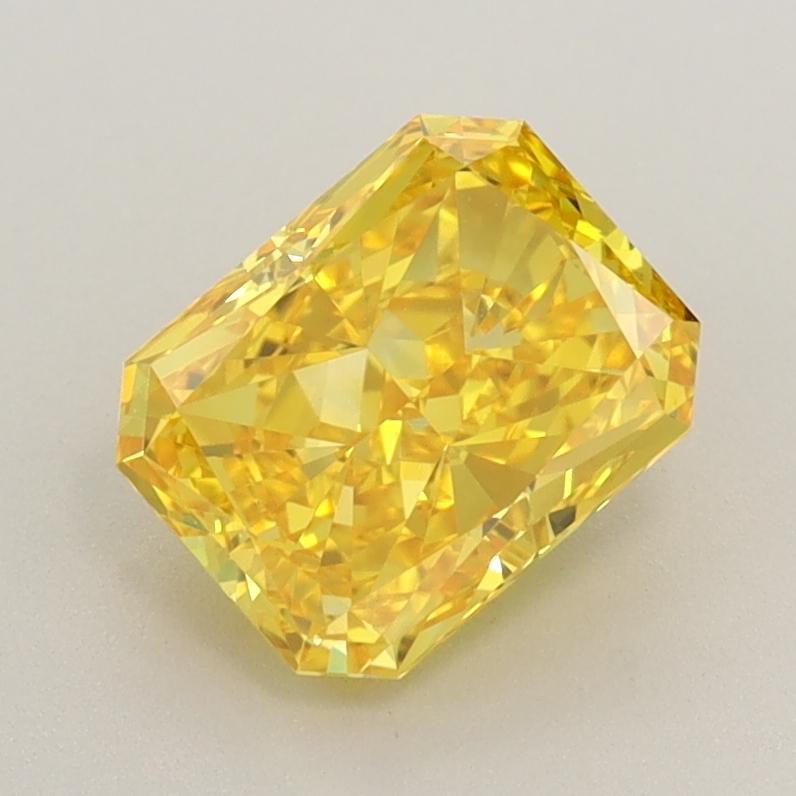 1.39 Ct. Fancy Vivid  Yellow Radiant Lab Grown Diamond