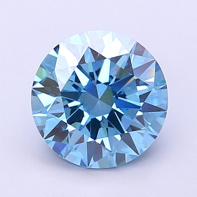 2.05 Ct. Fancy Vivid Blue Round Lab Grown Diamond