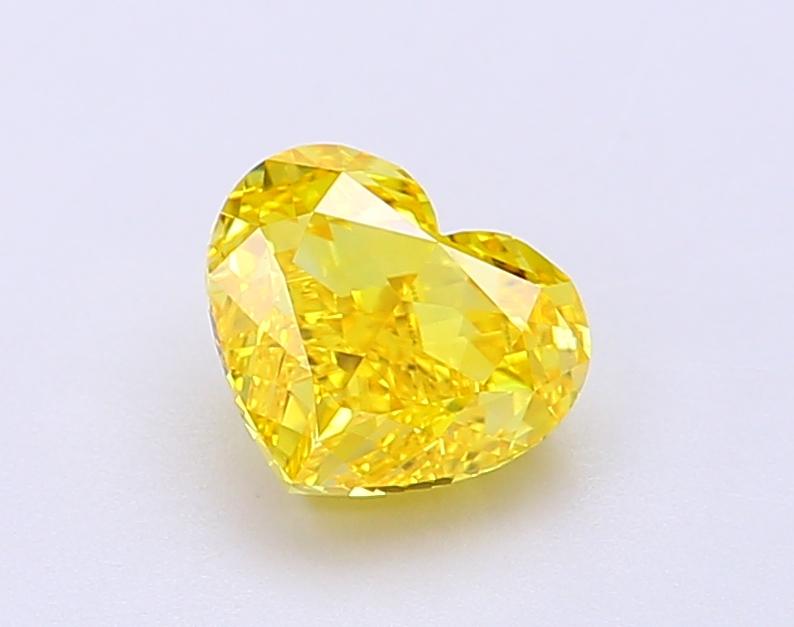 1.23 Ct. Fancy Vivid Yellow Heart Lab Grown Diamond