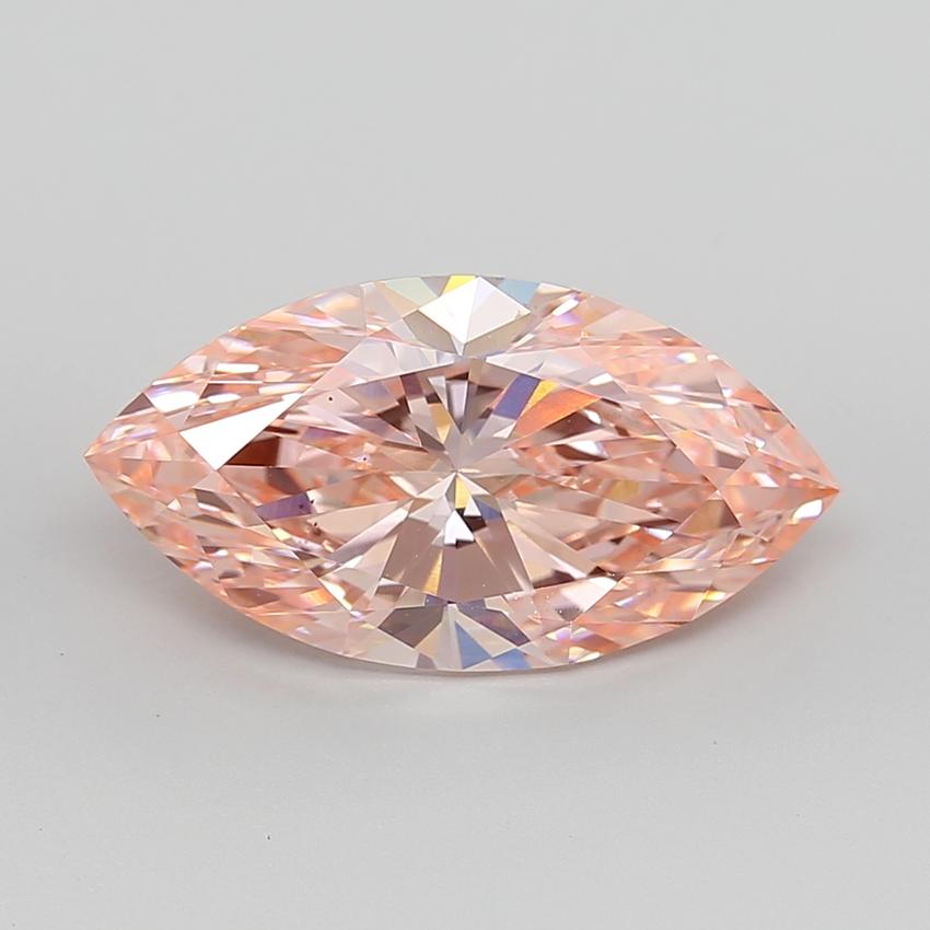 5.48 Ct. Fancy Vivid  Pink Marquise Lab Grown Diamond
