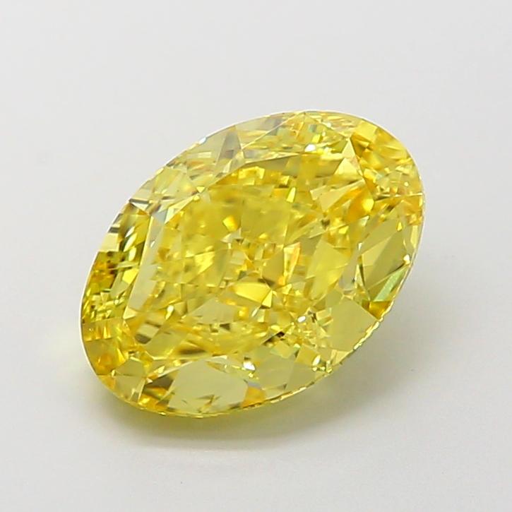3.28 Ct. Fancy Intense Yellow Oval Lab Grown Diamond