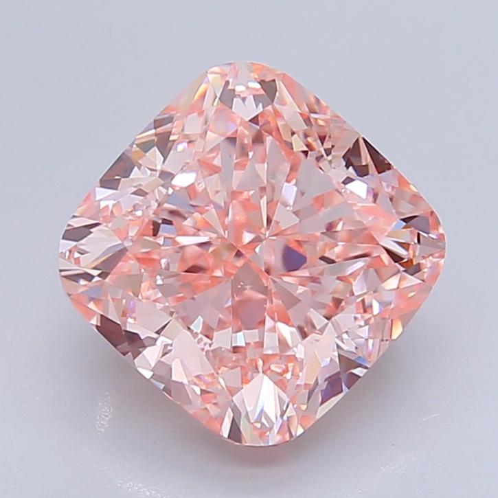 3.83 Ct. Fancy Intense  Pink Cushion Lab Grown Diamond