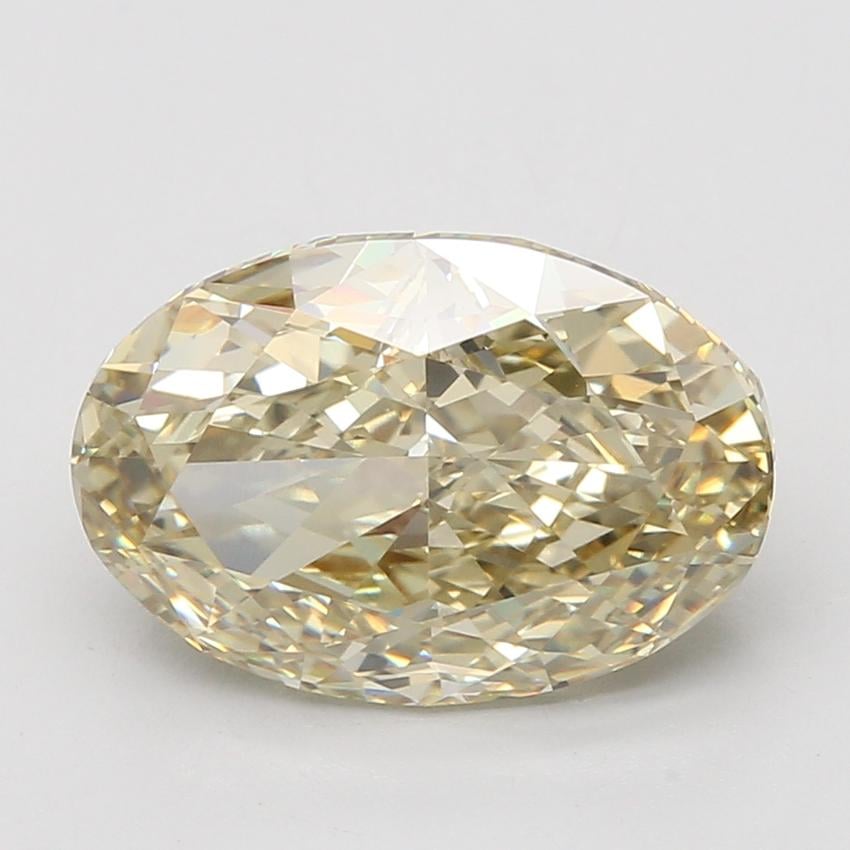6.09 Ct. Fancy Grayish Yellow Oval Lab Grown Diamond