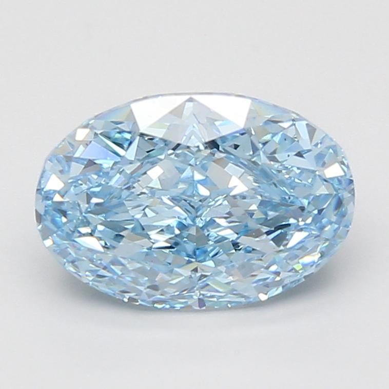 3.02 Ct. Fancy Vivid Blue Oval Lab Grown Diamond