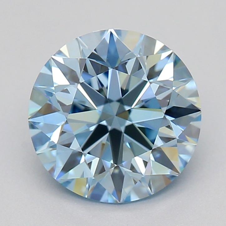1.08 Ct. Fancy Vivid  Blue Round Lab Grown Diamond