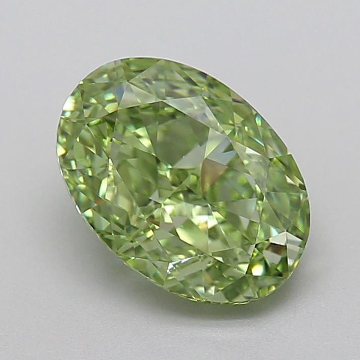 2.00 Ct. Fancy Vivid  Green Oval Lab Grown Diamond