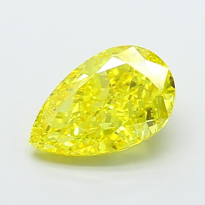 2.64 Ct. Fancy Vivid Yellow Pear Lab Grown Diamond