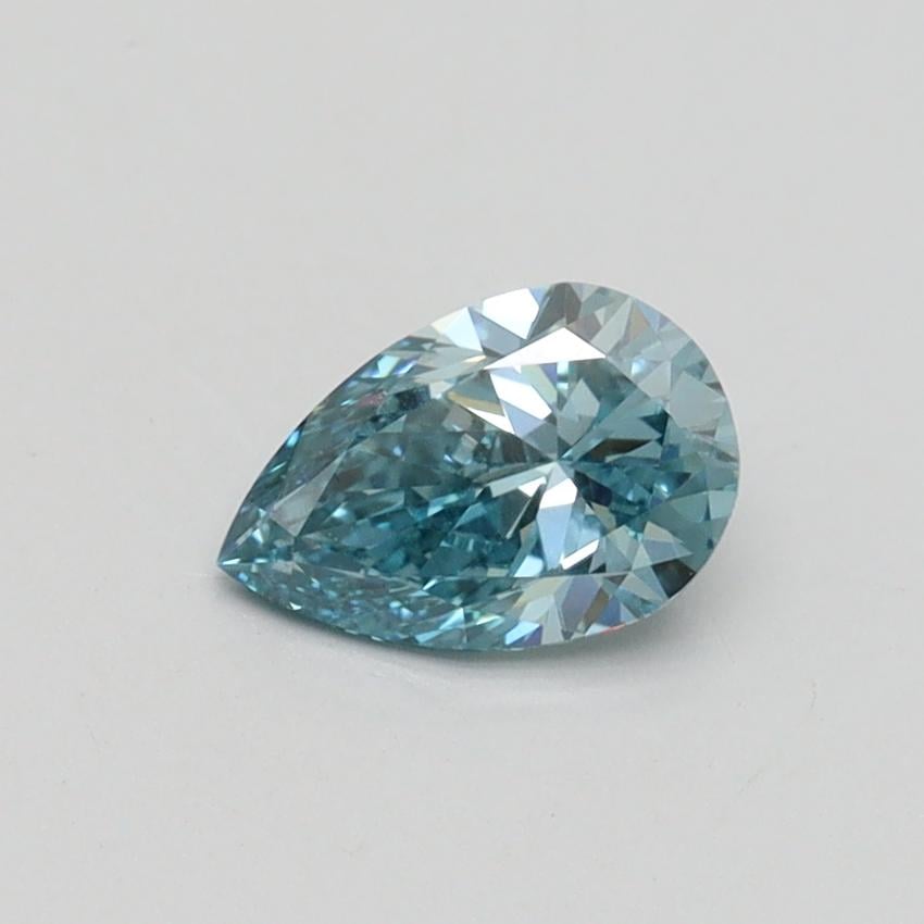 0.56 Ct. Fancy Intense Green Blue Pear Lab Grown Diamond