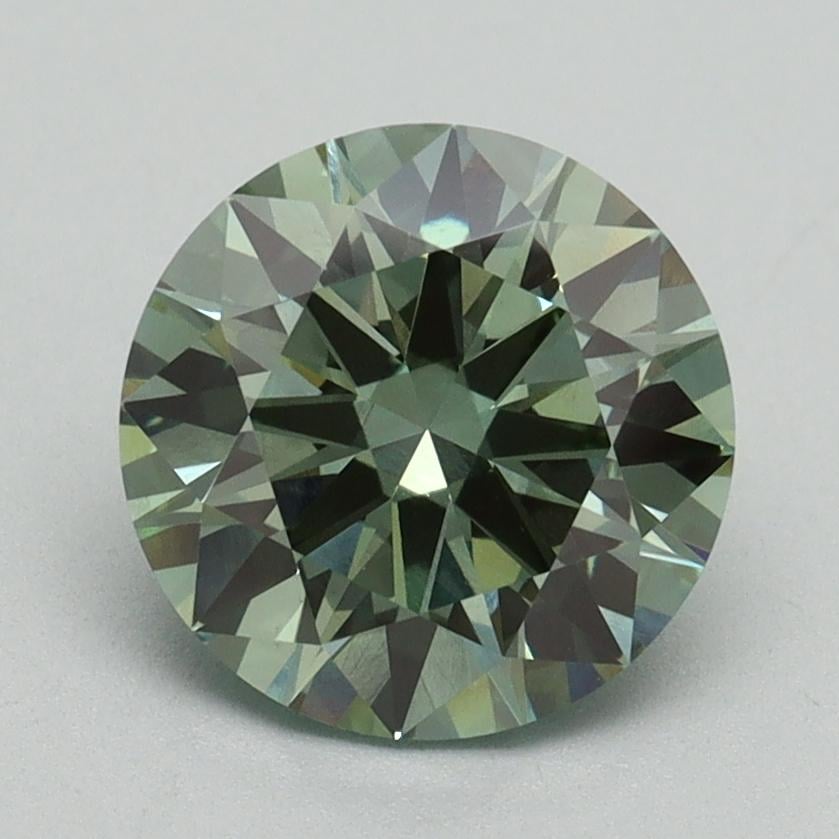 2.02 Ct. Fancy Vivid Pacific Green Round Lab Grown Diamond