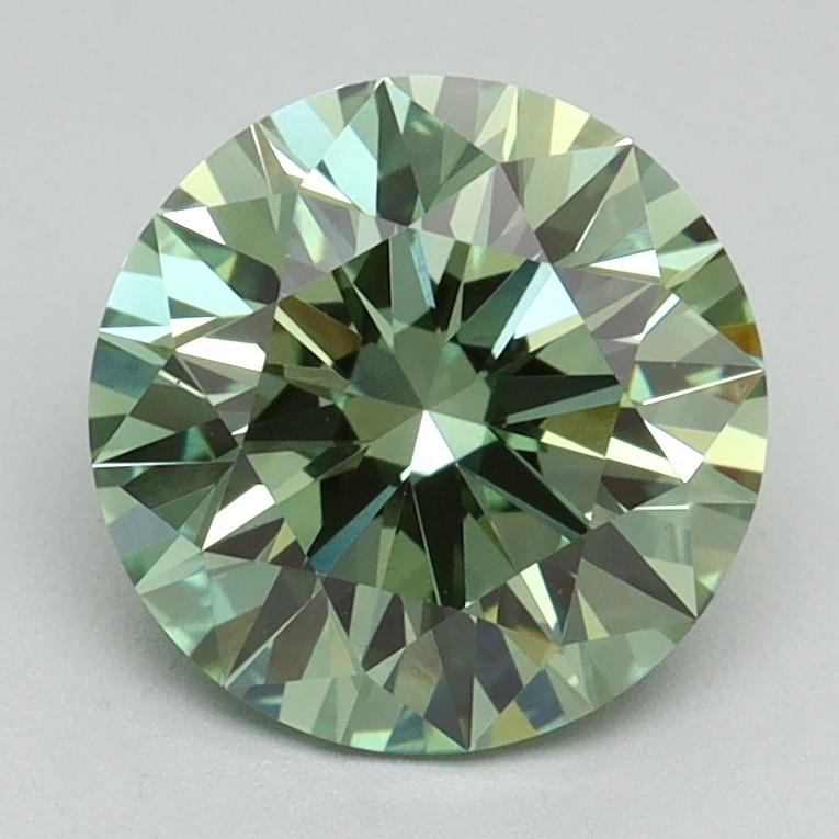 2.17 Ct. Fancy Vivid Green Round Lab Grown Diamond