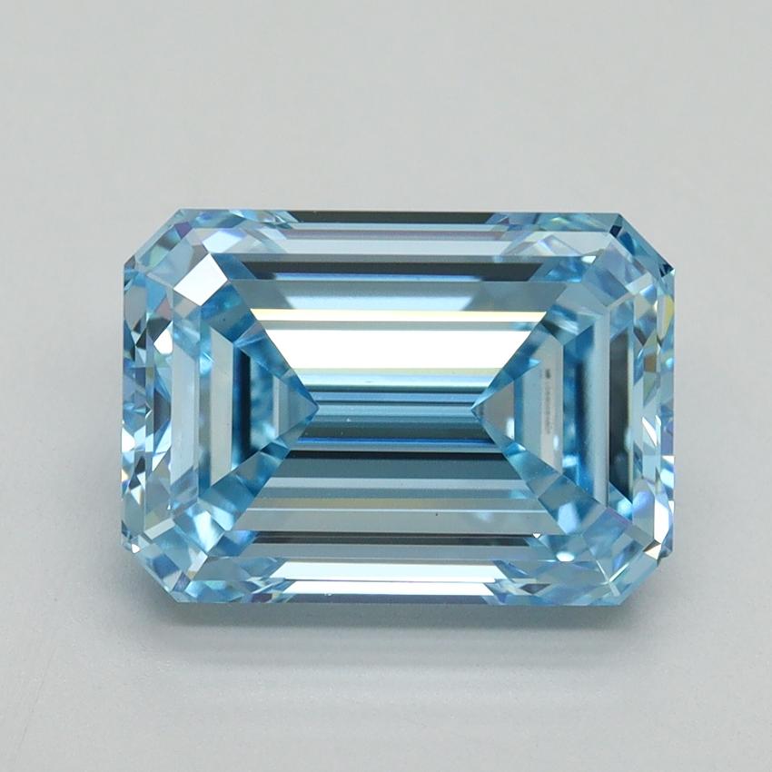 3.86 Ct. Fancy Vivid Blue Emerald Lab Grown Diamond