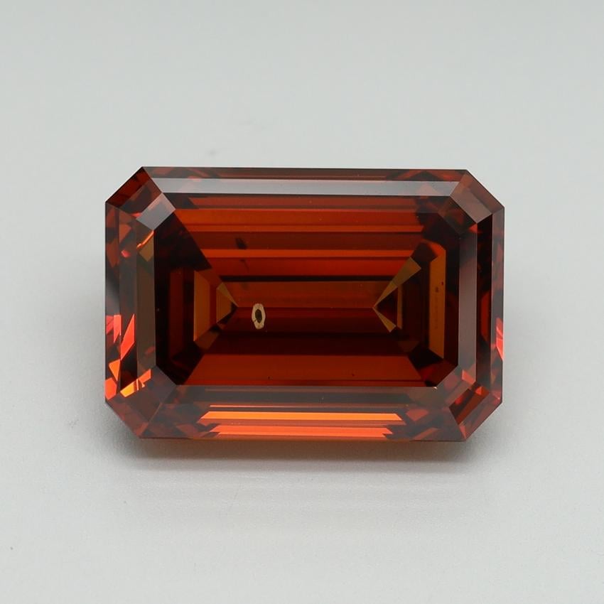 7.11 Ct. Fancy Deep Orange Emerald Lab Grown Diamond