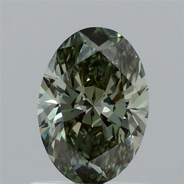 1.02 Ct. Fancy Vivid  Green Oval Lab Grown Diamond