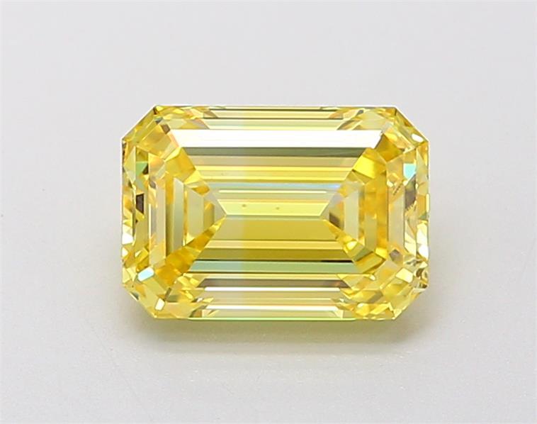 1.57 Ct. Fancy Vivid  Yellow Emerald Lab Grown Diamond