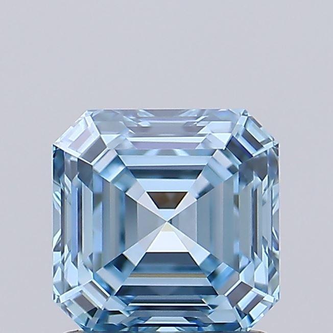 1.24 Ct. Fancy Vivid Blue Asscher Lab Grown Diamond