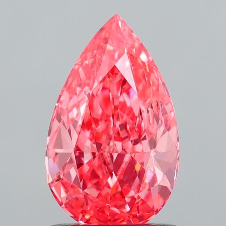 1.06 Ct. Fancy Vivid  Pink Pear Lab Grown Diamond