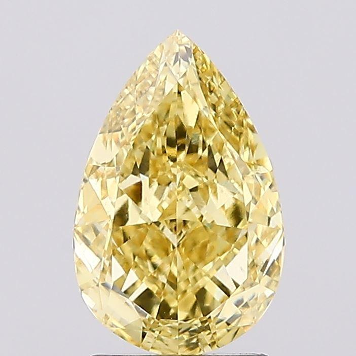 1.82 Ct. Fancy Vivid Yellow Pear Lab Grown Diamond