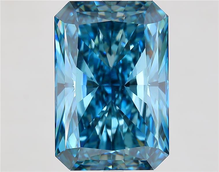 15.55 Ct. Fancy Vivid  Blue Radiant Lab Grown Diamond