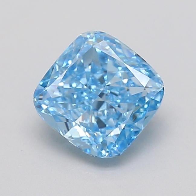 1.04 Ct. Fancy Vivid  Blue Cushion Lab Grown Diamond