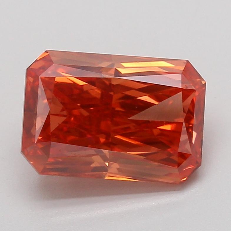 3.55 Ct. Fancy Vivid Pinkish Orange Radiant Lab Grown Diamond
