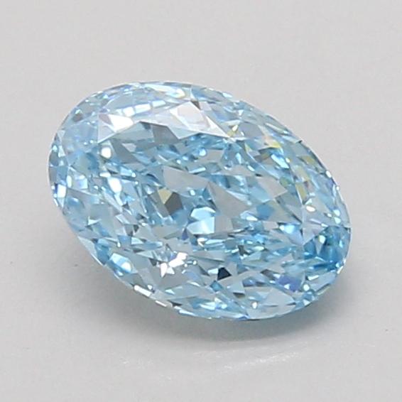 1.07 Ct. Fancy Vivid Blue Oval Lab Grown Diamond