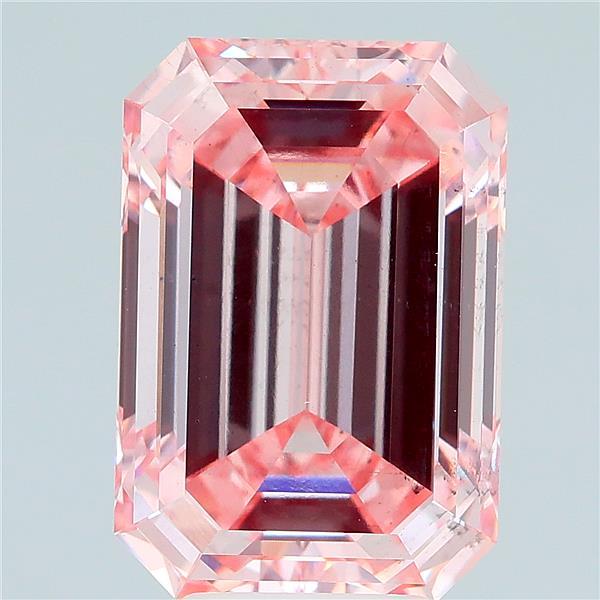 6.09 Ct. Fancy Intense Pink Emerald Lab Grown Diamond