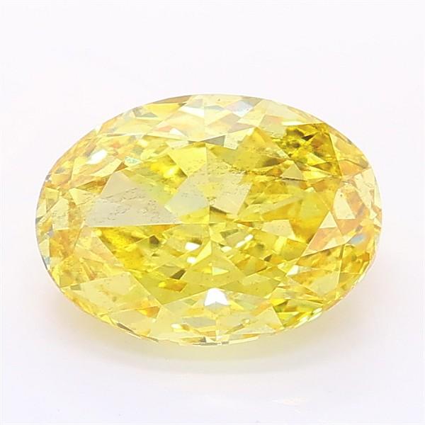 1.86 Ct. Fancy Vivid Yellow Oval Lab Grown Diamond