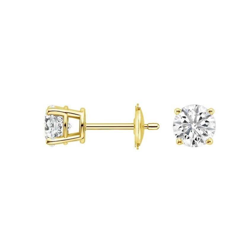 Round Diamond Stud Earrings (1 ct. tw.) in 18K Yellow Gold