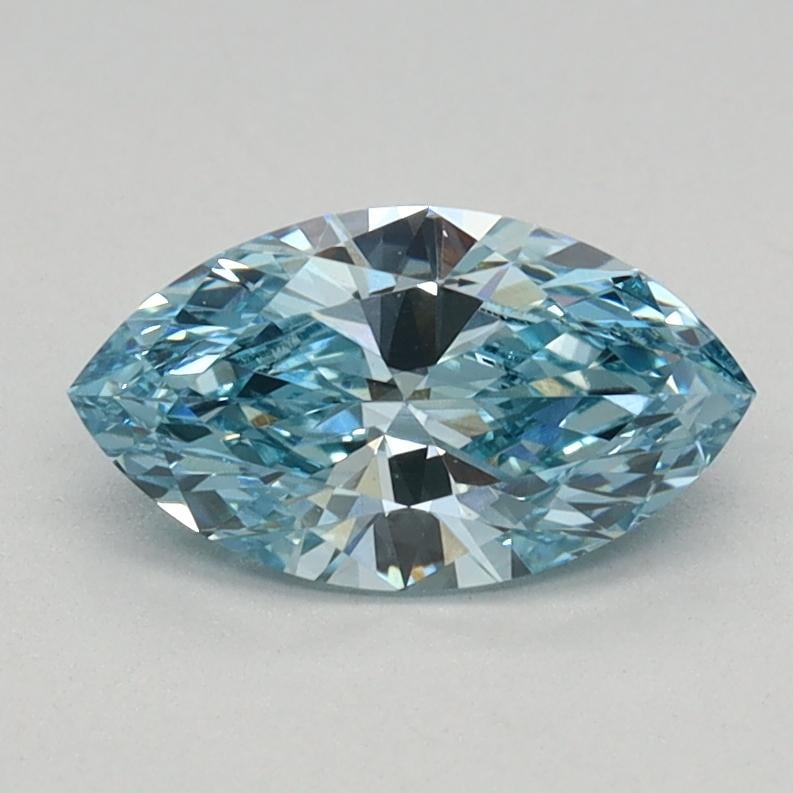 0.61 Ct. Fancy Vivid Blue Marquise Lab Grown Diamond