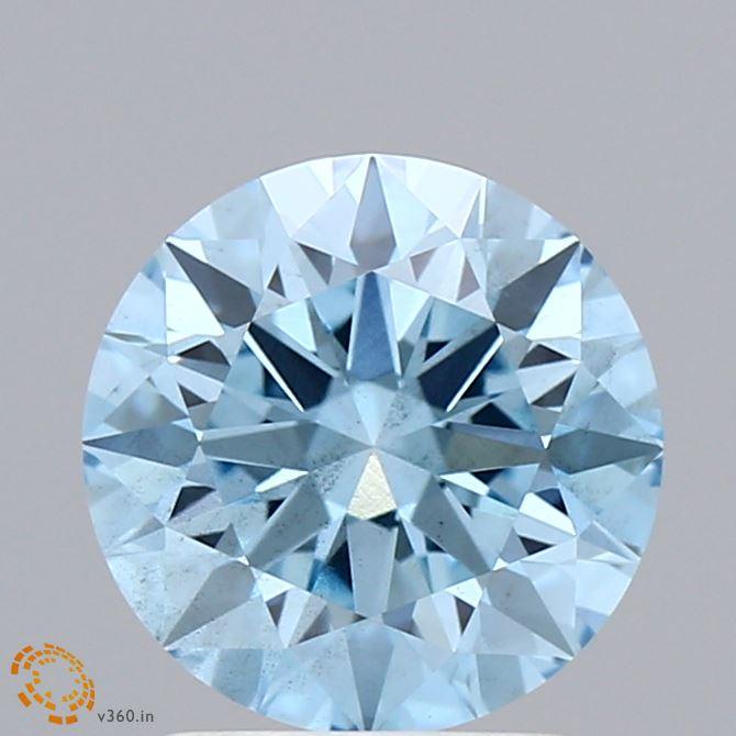 2.09 Ct. Fancy Intense Blue Round Lab Grown Diamond