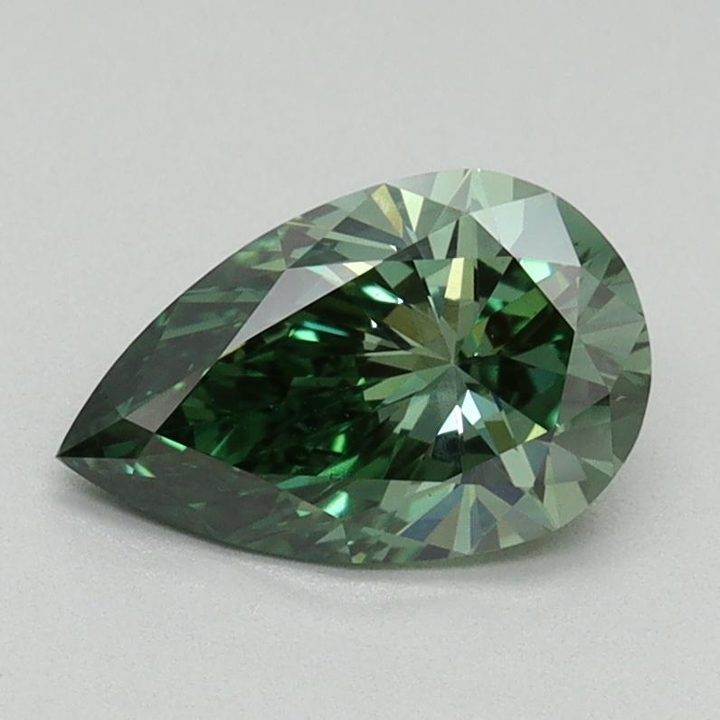1.03 Ct. Fancy Vivid Green Pear Lab Grown Diamond