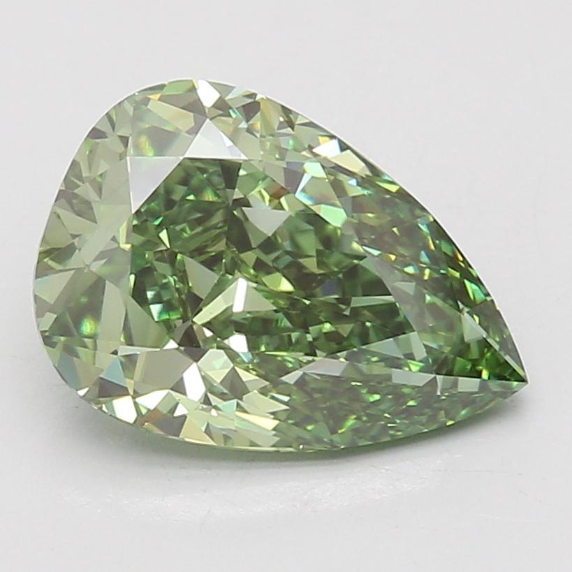 4.08 Ct. Fancy Vivid Green Pear Lab Grown Diamond