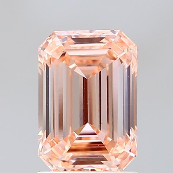 1.73 Ct. Fancy Vivid Pink Orange Emerald Lab Grown Diamond