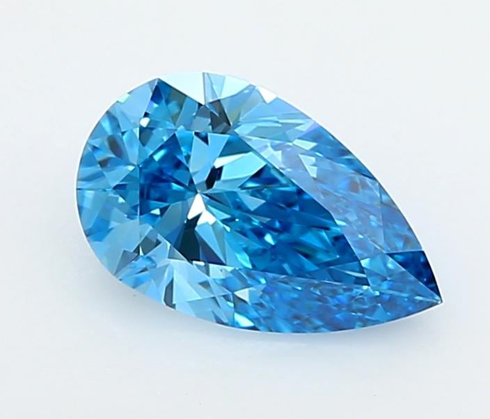 1.28 Ct. Fancy Vivid  Blue Pear Lab Grown Diamond