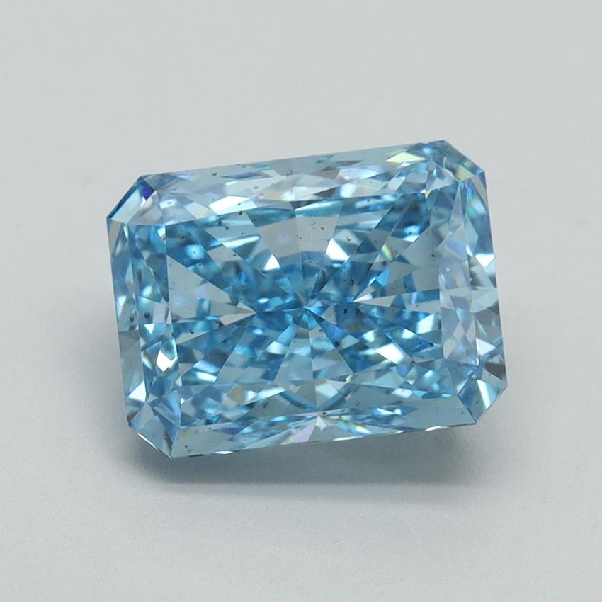 3.06 Ct. Fancy Vivid Blue Radiant Lab Grown Diamond