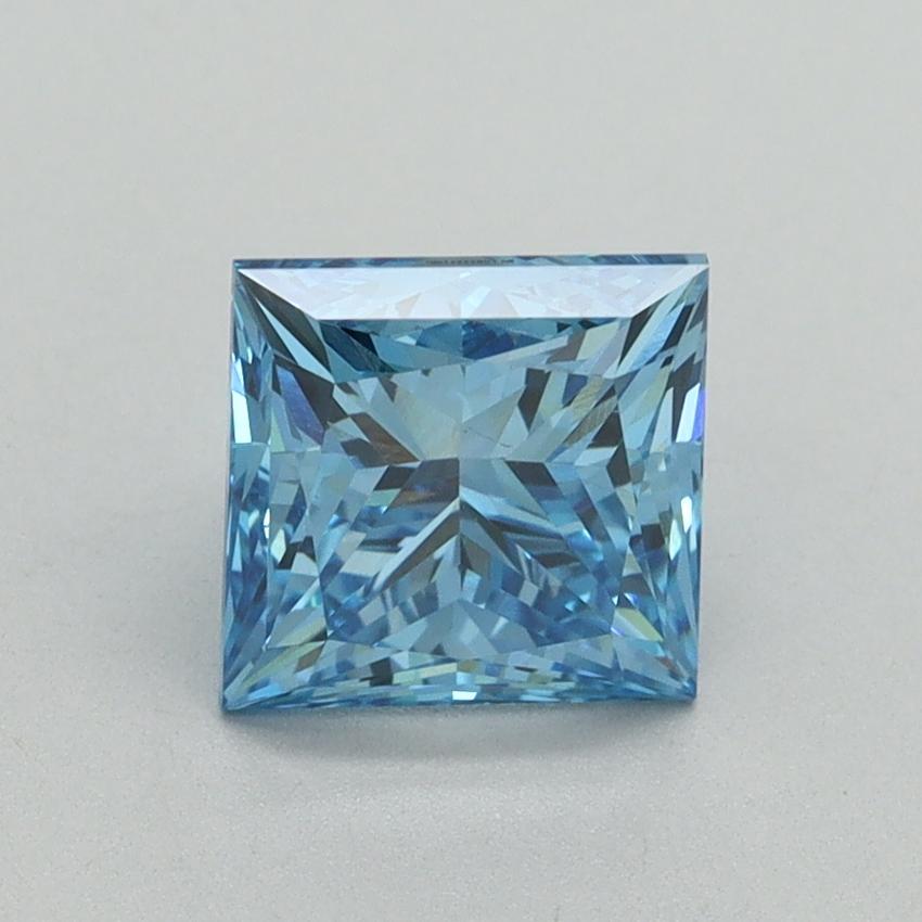 1.72 Ct. Fancy Vivid Blue Princess Lab Grown Diamond