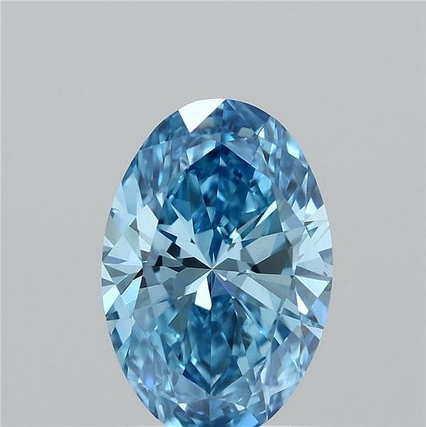 1.00 Ct. Fancy Vivid  Blue Oval Lab Grown Diamond