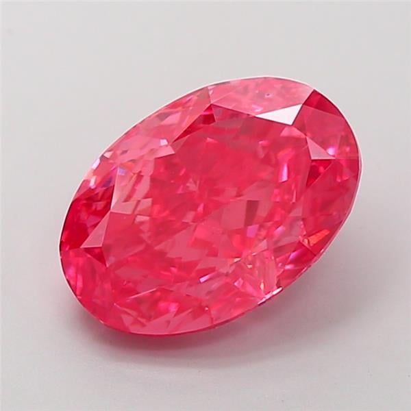 3.08 Ct. Fancy Vivid  Pink Oval Lab Grown Diamond