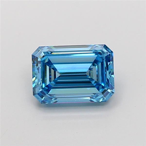 1.76 Ct. Fancy Vivid Blue Emerald Lab Grown Diamond