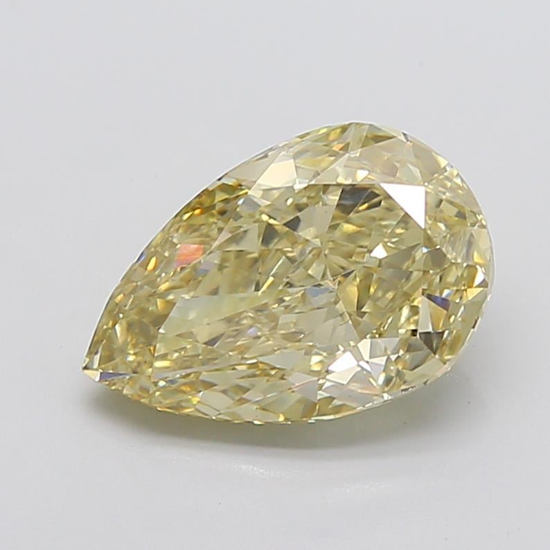 5.09 Ct. Fancy  Yellow Pear Lab Grown Diamond