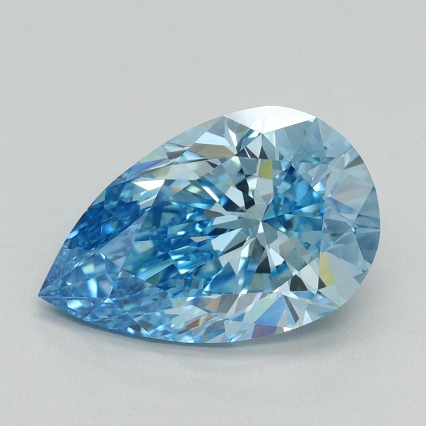3.01 Ct. Fancy Vivid Blue Pear Lab Grown Diamond