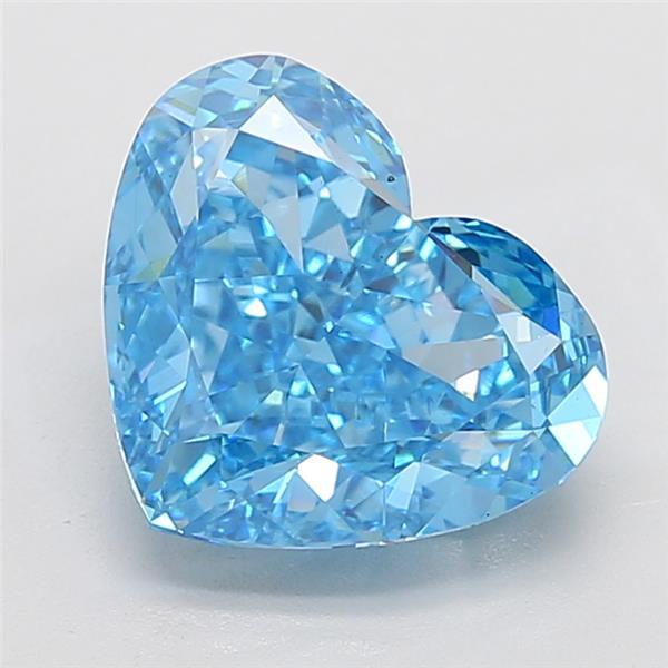 6.54 Ct. Fancy Vivid Blue Heart Lab Grown Diamond
