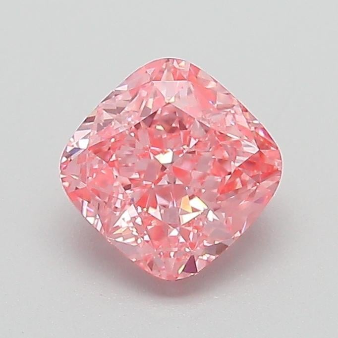 1.05 Ct. Fancy Vivid Pink Cushion Lab Grown Diamond