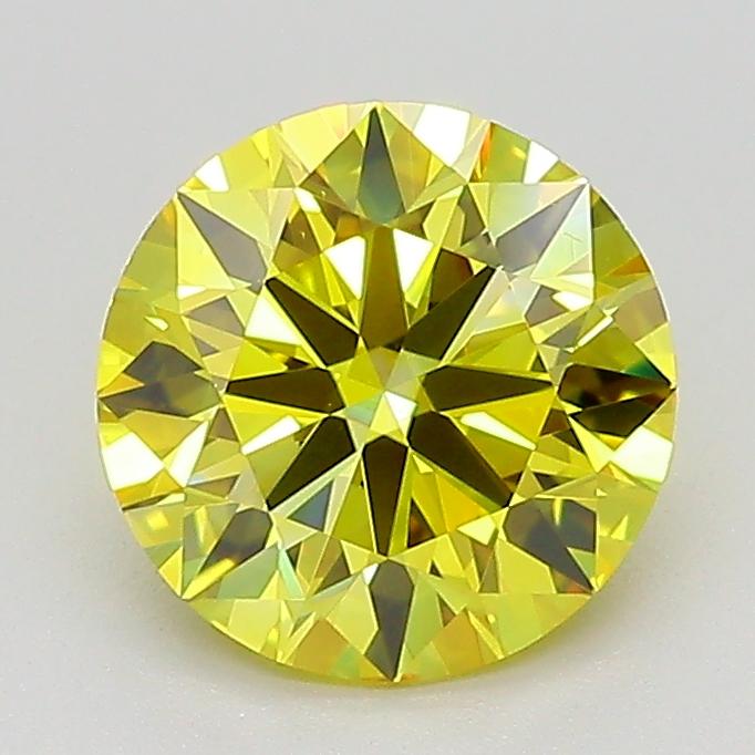 1.56 Ct. Fancy Vivid  Yellow Round Lab Grown Diamond