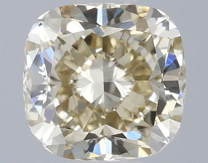 0.66 Ct. Light Yellow Cushion Lab Grown Diamond