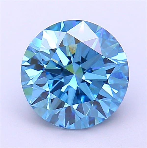 2.00 Ct. Fancy Vivid Blue Round Lab Grown Diamond